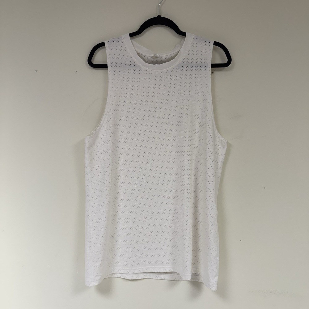ZYIA‎ Active White Sleeveless Athletic Tank Top Size 2XL  Tennis Activewear EUC